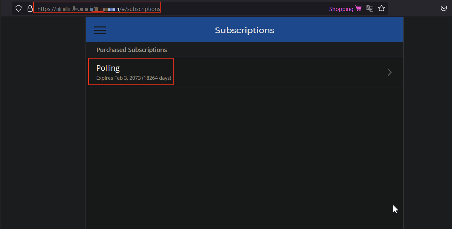 Added subscription expiration 2073