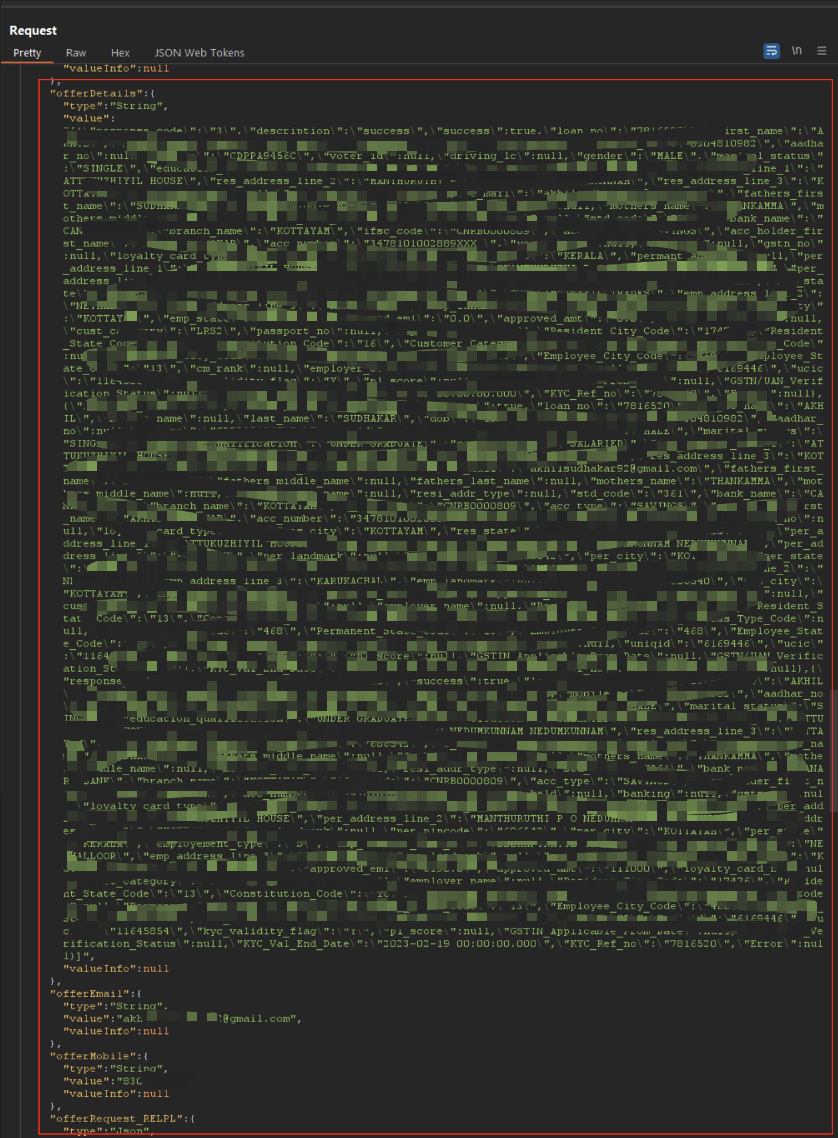 Complete victim data